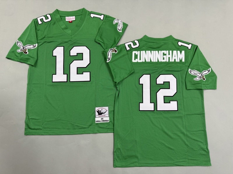 Men 2025 Philadelphia Eagles #12 Cunningham green Throwback Limited NFL Jersey style 002->philadelphia eagles->NFL Jersey